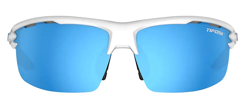 Tifosi Rivet Interchangeable Lens Sunglasses in Matte White/Clarion Blue/AC Red/Clear