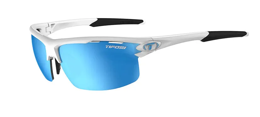 Tifosi Rivet Interchangeable Lens Sunglasses in Matte White/Clarion Blue/AC Red/Clear