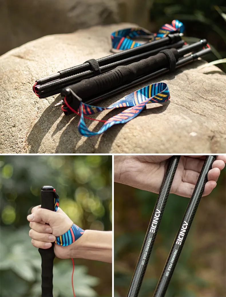 Ultralight 136g/4.7oz Carbon Fiber Folding Trekking Poles
