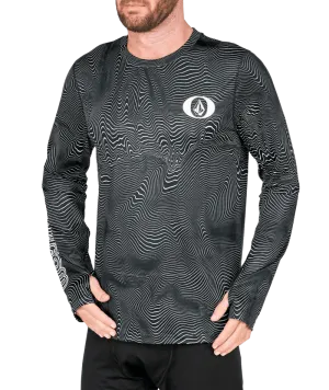 VOLCOM V-Science Crew Base Layer Top Black Print
