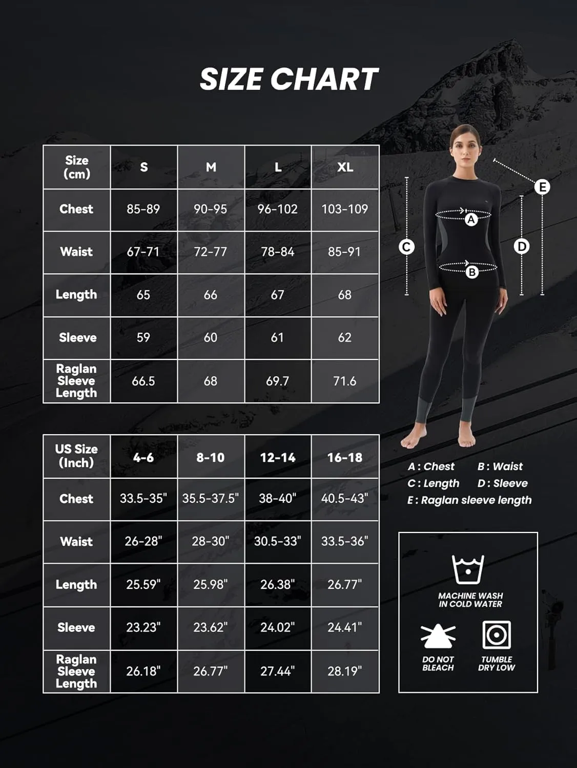 Womens Smart Thermal Base Layer - Long Sleeve Shirt with Temperature Regulation for Athletic, Golf, Workout