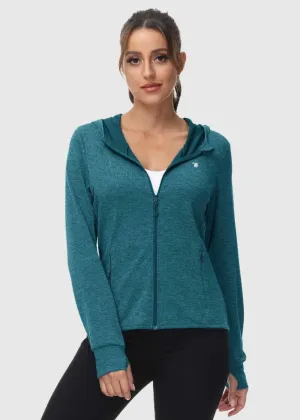 Women's UPF 50  Full Zip Long Sleeve Shirts
