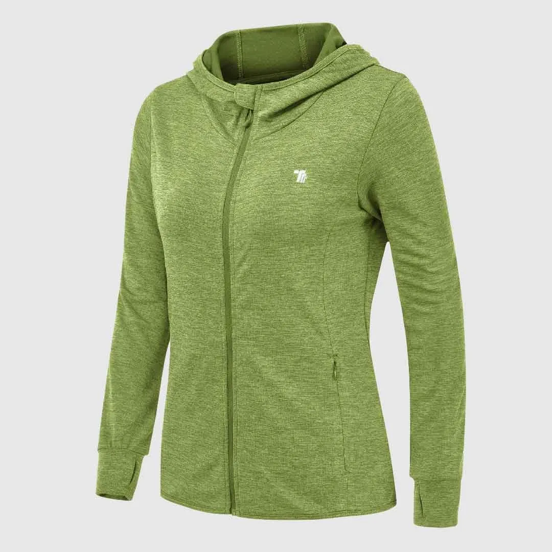 Women's UPF 50  Full Zip Long Sleeve Shirts
