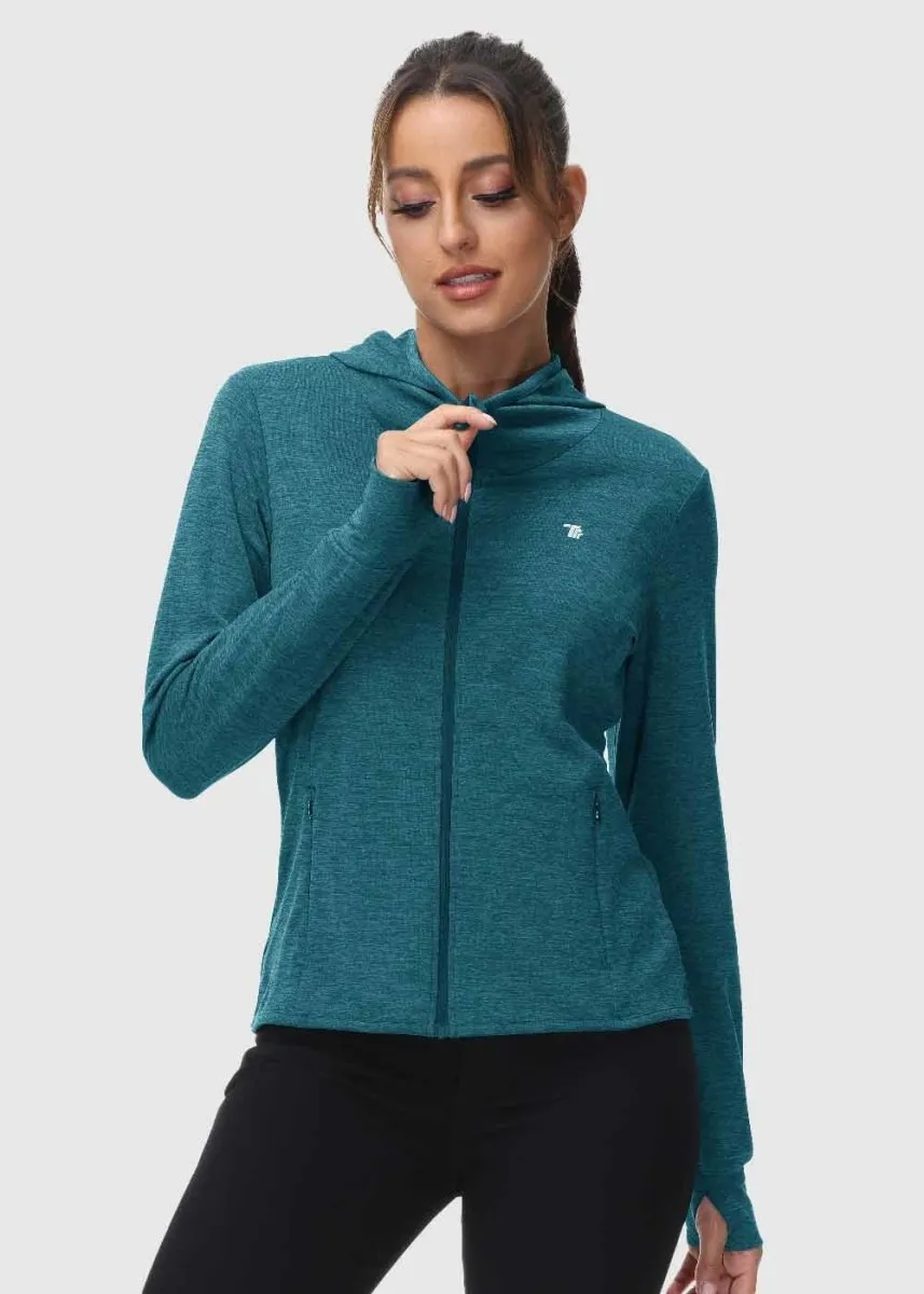 Women's UPF 50  Full Zip Long Sleeve Shirts