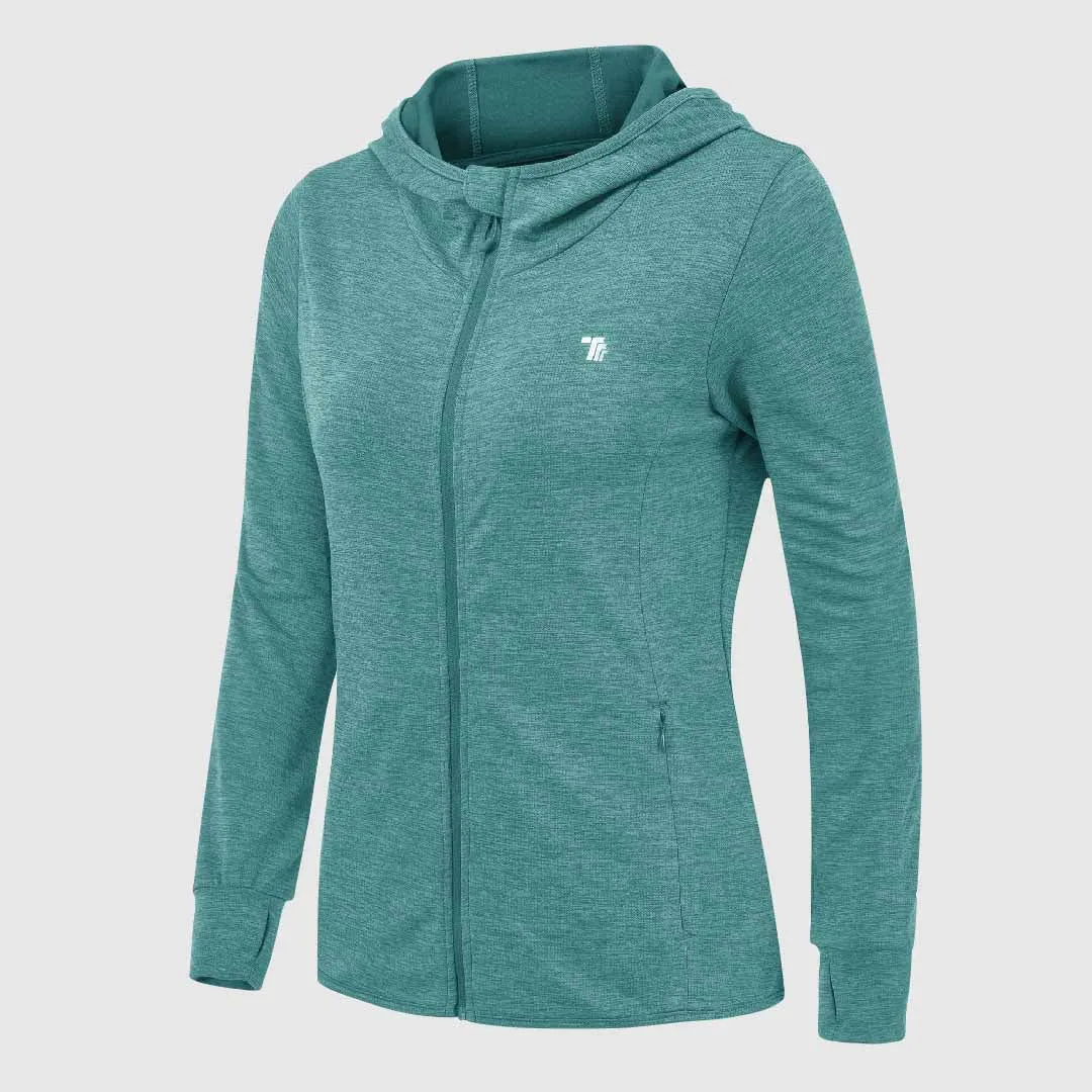 Women's UPF 50  Full Zip Long Sleeve Shirts