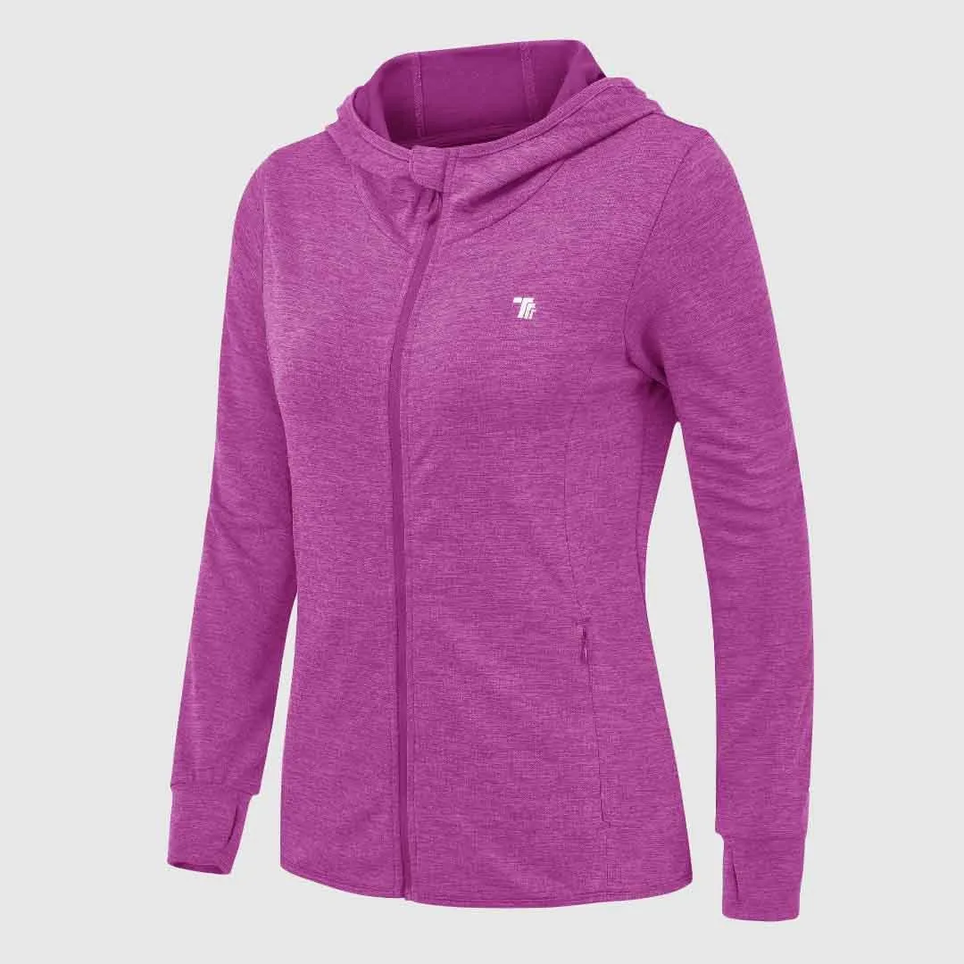 Women's UPF 50  Full Zip Long Sleeve Shirts