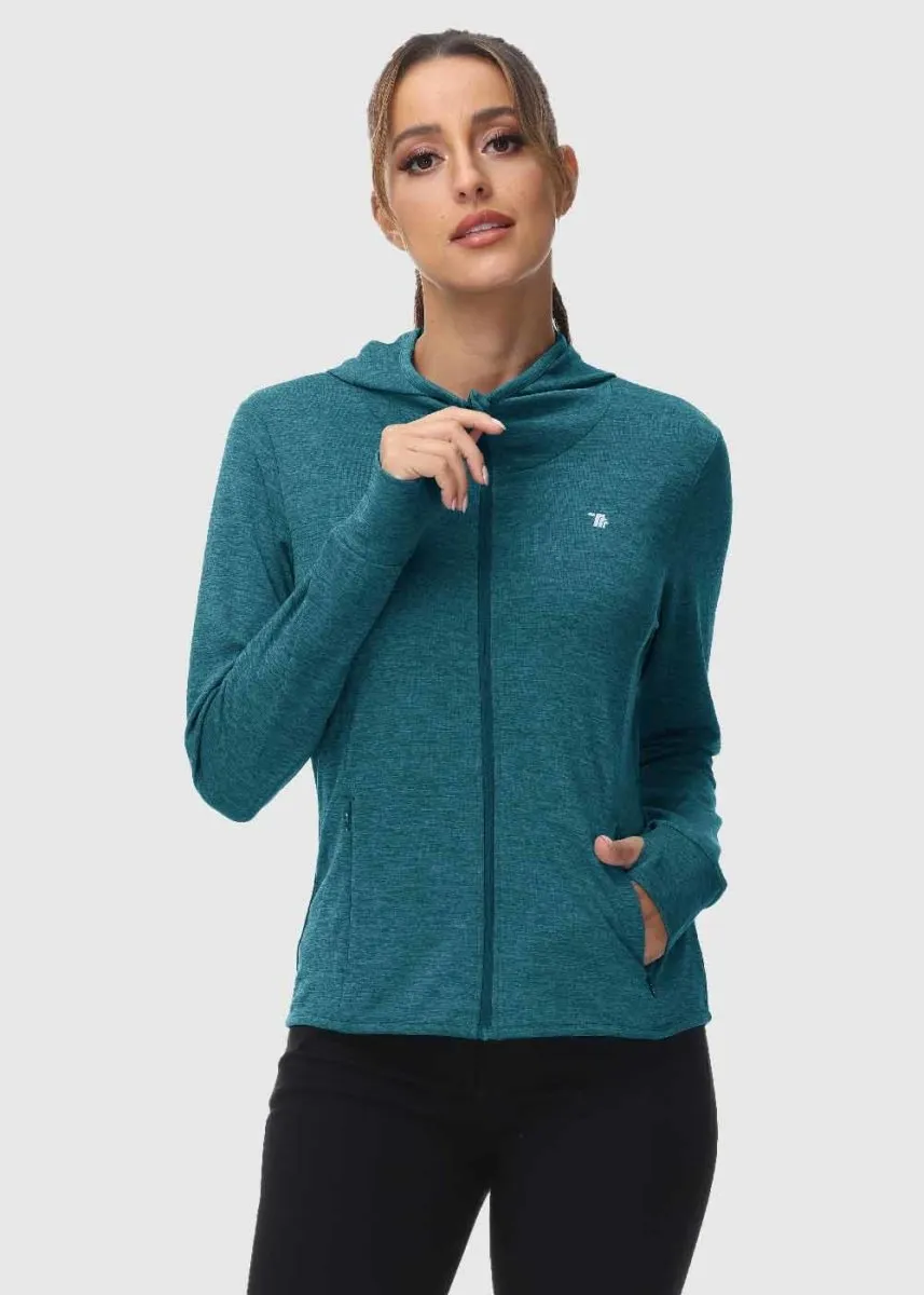 Women's UPF 50  Full Zip Long Sleeve Shirts
