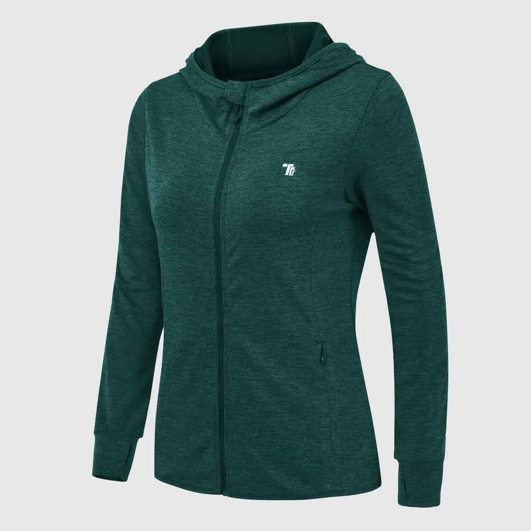 Women's UPF 50  Full Zip Long Sleeve Shirts